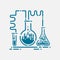 Laboratory tubes icon - chemistry and science symbol - medical equipment - scientific education