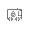 laboratory on wheels icon. Element of blood donation for mobile concept and web apps illustration. Thin line icon for website desi
