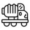 Laborer cement mixer icon outline vector. Mobile worker