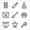 Labour day line icons. linear set. quality vector line set such as axe, barbecue, labor day, toolbox, screwdriver, labor day,