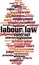 Labour law word cloud