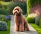 Labradoodle Dog, Generative AI Illustration