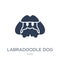 Labradoodle dog icon. Trendy flat vector Labradoodle dog icon on