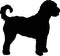 Labradoodle silhouette black