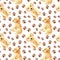 Labrador retriever puppy seamless pattern