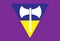 Labrys Lesbian Pride flag symbol icon. LGBTQ symbol. Peace to Ukraine. Flag. Illustration