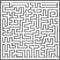 Labyrinth 3D top view Vector. Maze game. Classic box labyrinth in white color and high walls. Gray maze for Your business project