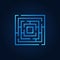 Labyrinth blue icon