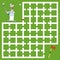 Labyrinth, leisure activity, golfer, vector  illustration