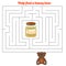 Labyrinth maze find a way bear honey