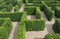 Labyrinth maze garden. Build from the tree forming a wall in the park