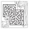 Labyrinth, maze for kids. Entry and exit. Children puzzle game - coloring book