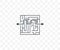 Labyrinth, maze, strategy icon on transparent background. Vector illustration