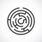 Labyrinth maze vector icon
