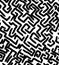 LABYRINTH MEMPHIS STYLE SEAMLESS PATTERN. GEOMETRIC ELEMENTS TEXTURE. 80S-90S DESIGN ON WHITE BACKGROUND.