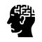 labyrinth neurosis glyph icon vector illustration