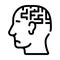 labyrinth neurosis line icon vector illustration