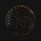 Labyrinth planet - endless maze with spherical sha
