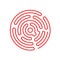 Labyrinth shape design element. The maze logo and icon.