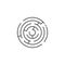 Labyrinth Thin Line Vector Icon.