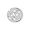 Labyrinth Thin Line Vector Icon.