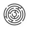 Labyrinth Thin Line Vector Icon