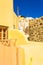 Labyrinth of traditional houses of Pyrgos Kallistis Santorini scenery Greece