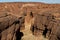 Labyrithe of rock formation called d`Oyo in Ennedi Plateau on Sahara dessert, Chad, Africa.