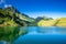 Lac De Lessy and Mountain landscape in The Grand-Bornand, France