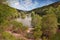 Lac de retenue de la Laye, Forcalquier, Provence, France: landscape at spring of the lake