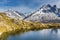 Lac des Cheserys And Mountain Range - France