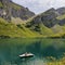 Lac Lioson, boat, Switzerland