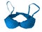 Lace brassiere isolated - blue