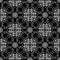 Lace elegance floral vector seamless pattern. Black and white ornamental lacy background. Repeat ethnic backdrop