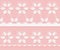 Lace horizontal seamless openwork flowers knitted crochet. White lacy mesh ribbons set on a pink background