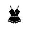 Lace pyjamas black glyph icon