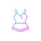 Lace pyjamas gradient linear vector icon