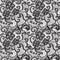 Lace seamless pattern with flowers