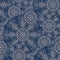 Lace style sophisticated snowflake seamless pattern