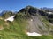 Lachenstock Mountain above the valley Wagital and alpine Lake Wagitalersee Waegitalersee, Innerthal - Canton of Schwyz