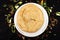 Lachha paratha served in dish isolated on dark background top view of indian spices food