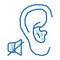 Lack of Hearing Deafness doodle icon hand drawn illustration