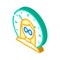 lack of sense of time isometric icon vector illustration