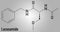 Lacosamide anticonvulsant drug molecule. Skeletal formula. Chemical structure