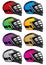 Lacrosse Helmets Icons EPS