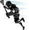 Lacrosse Player Charging