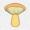 Lactarius resimus mushroom icon, cartoon style