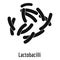 Lactobacilli icon, simple style.