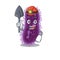 Lactobacillus rhamnosus bacteria miner cartoon design concept with tool and helmet