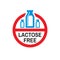 Lactode free - icon on white background vector illustration for website, mobile application, presentation, infographic. Milk